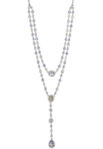 Givenchy | NWT Double Layered Crystal Rhodium Pave Y-Necklace