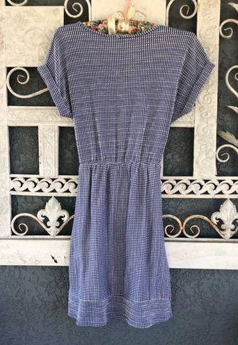 Caution to the Wind  Dress small blue &white