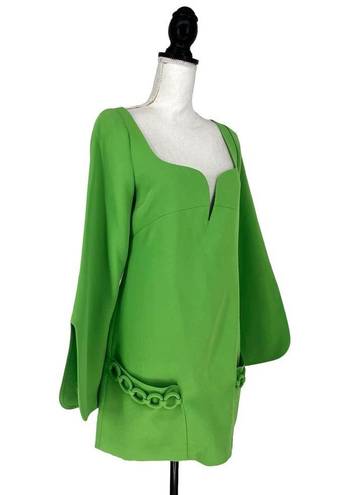 Alexis  Azize Chain Detail Mini Dress Green