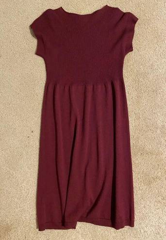 Eileen Fisher NWOT  100% wool empire waist cap sleeve knee length dress