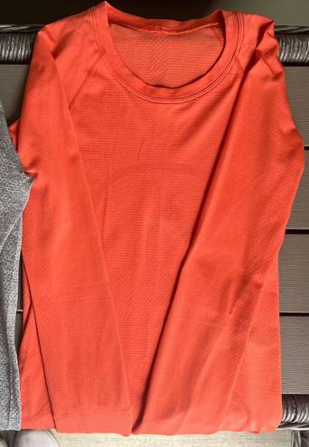 Lululemon Light Orange Swiftly Tec long sleeve