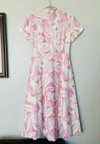 Hill House NWT  Lily Candy Kaleidoscope Pink Dress Size XXS