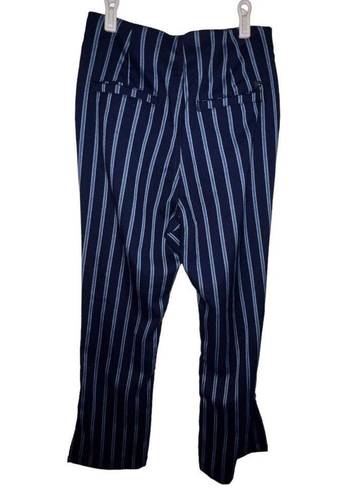 The Row STONE VOLCOM FUTURE ME STRIPE PANTS BLUE STRIPED HIGH WAISTED CROPPED ANKLE