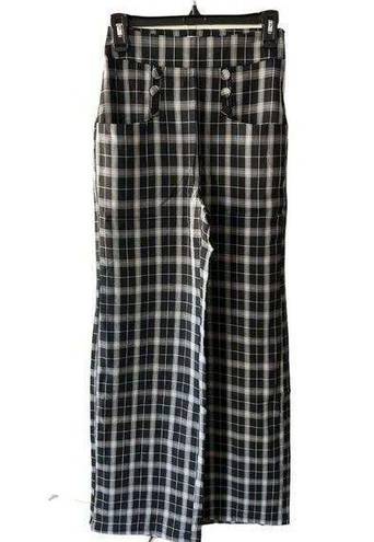 Unique Vintage  1940s Black Gingham High Waist Ginger Pants XS