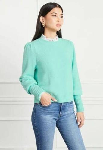 Hill House  Ocean Wave Cropped Silvia Merino Wool Pastel Cottagecore Sweater M