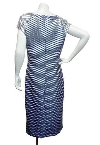 ECI Beige by  Women’s 10 navy and white polka dot sheath Ombre Dress