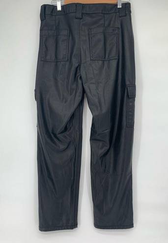 American Eagle  Stretch High-Waisted Vegan Leather Straight Cargo Pant Size 10