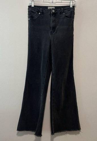 Rolla's  High Rise Eastcoast Crop Flare Washed Black Jeans Size 28