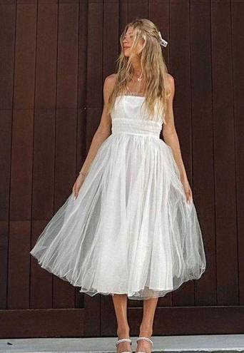 white tulle dress