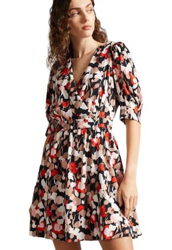 Ted Baker  Skiala Wrap Front Printed Mini Dress Size 8 NWT