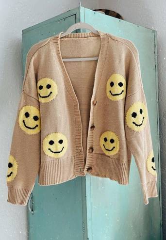 Pink Lily Smile Babe Knit Button Front Cardigan