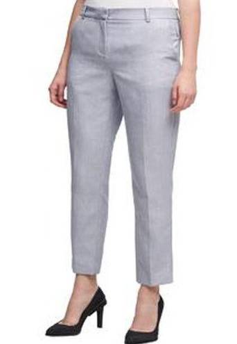 DKNY  Gray Flat Front Cropped Ankle Chino Dress Pants Women's Size 6