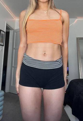 Sabo Skirt y2k striped orange crop cami