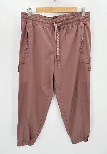 Avalanche  Pants Women MEDIUM Purple Drawstring Waist Cargo Polyester Blend