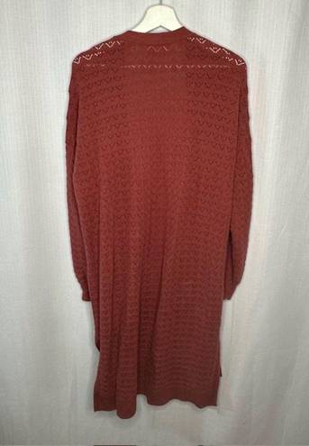 Marled‎ Brown Knit Duster Sweater Size XL