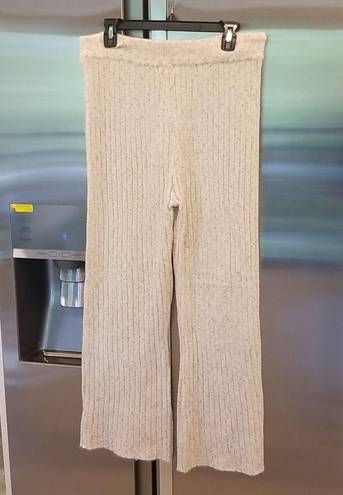 Heartloom 💕💕 Nikita Pant Oat Ribbed Soft & Cozy Wide Leg Sweatpants Large NWT