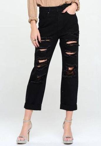 LIONESS  XS High Rise Black Jeans