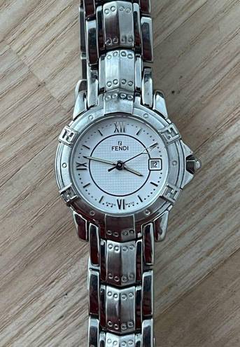 Fendi  Rare Ladies Luxury Watch Registered Model White Dial  Stainless Bracelet