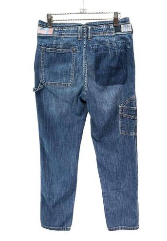 Pilcro  Anthropologie Jeans Womens 27 Blue Patchwork Slim Boyfriend High Rise