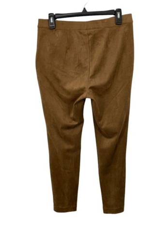 J.Jill  Acorn Brown Vegan Faux Suede Stretch Ankle Legging Pants Size SMALL