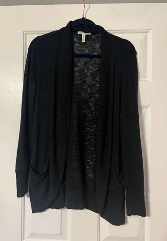 Aeropostale Large Black Semi Sheer Cardigan 