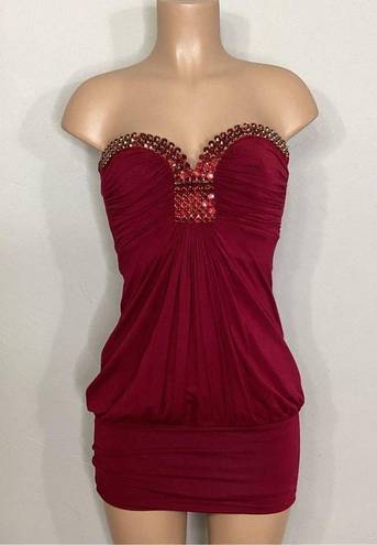 Ruby New. SKY dark red  mini dress. Normally $228