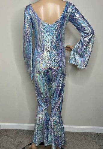 One Piece Iridescent Snakeskin 70s Disco  Jumpsuit Costume