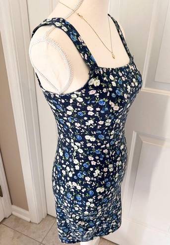 Hollister  BODYCON NAVY FLORAL SUNDRESS