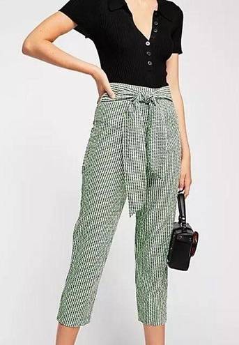 Free People West Side Tie Gingham Pants