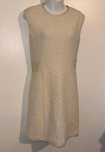 Rebecca Taylor Crew Neck Mini Dress Size: M | US 8 Color: Cream 🆕 Retail $475