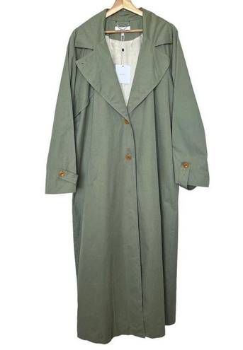 L'Academie  Trench Coat in green