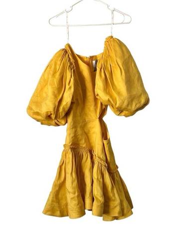 Chateau 🆕 AJE  Mini Puff Sleeve Dress in Sunshine Yellow Sz 4 US