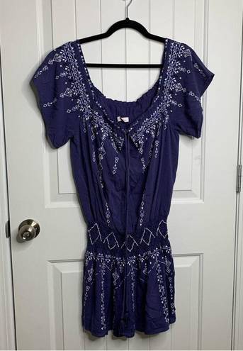 Parker  floral embroidered off shoulder peasant mini dress size XS