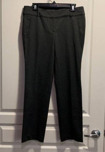 The Loft Women's Ann Taylor Charcoal Gray Marissa Straight Trousers Size 6 EUC #6337