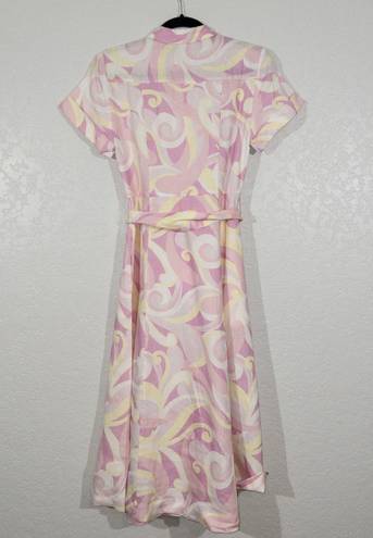 Hill House NWT  The Lilly Dress Candy Kaleidoscope Print Midi Dress Size XXS