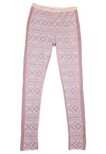 Petal Kari Traa Floke Merino Wool Blend Baselayer Pants  Pink Sz Small