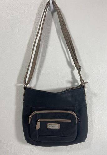 Multi Sac Purse Brown Faux Leather Crossbody Bag