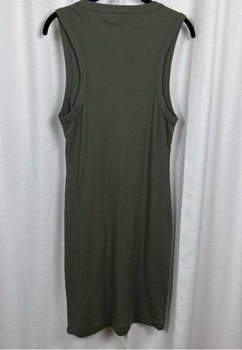 James Perse Standard  Artillery Green Ribbed Knit Tank Dress Sz.3(L) NWT