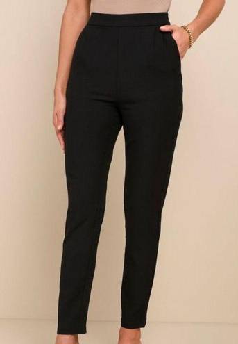 Lulus NWT Lulu’s Kick It High Waist Trouser Pants Black