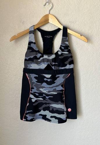 Trina Turk Cut Out Camo Athletic Tank Top