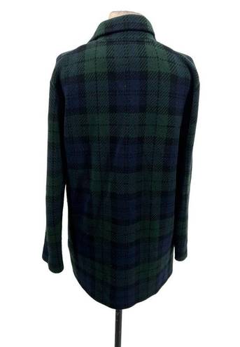 J.Crew  Sophie Black Watch Plaid Sweater Blazer In Navy Black Size Small