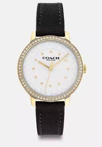 Coach  watch black leather