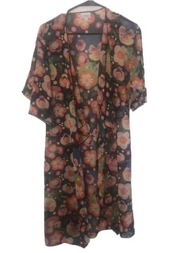 LuLaRoe Floral Kimono Top Size Small