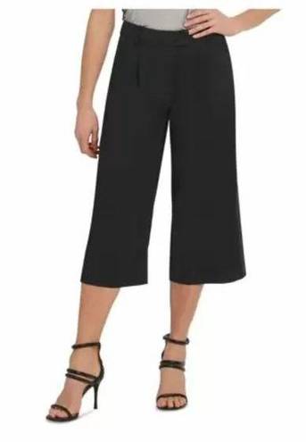 DKNY  Solid Pleated Cropped Pants in Black Size 14 NWT