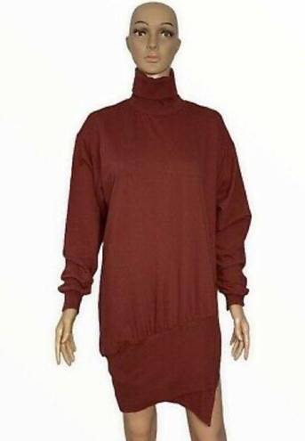 Young Fabulous and Broke ✨  Turtleneck Asymmetrical Sweater Side Zipper Dress✨