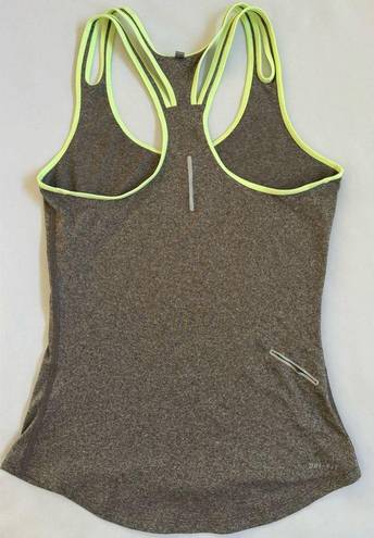 Nike  Dri-fit womens gray and green tank top