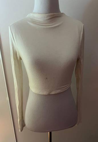 Naked Wardrobe off White cropped Top Sz S
