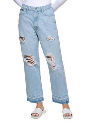 DKNY NWT  Distressed High Rise Straight Leg Jeans Size 31 / 12