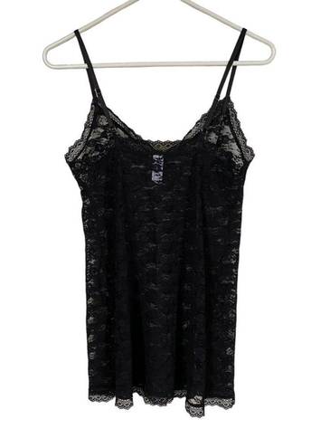 Secret Treasures  Sleepwear women's medium 8-10 black lace lingerie chemise slip