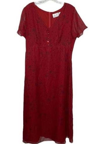 Kathie Lee Collection Vintage  Red Dress